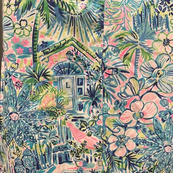 Little Lilly Pulitzer “Lilly’s House” Blue Floral Maxi Dress